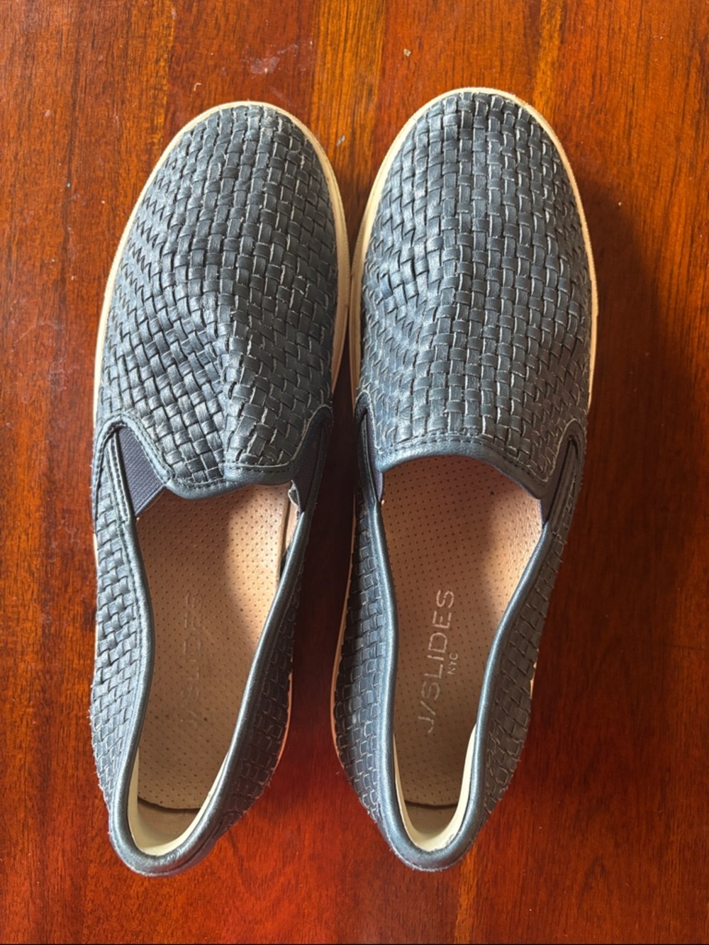 Vionic Black Woven Slip-On Espadrille Sneakers